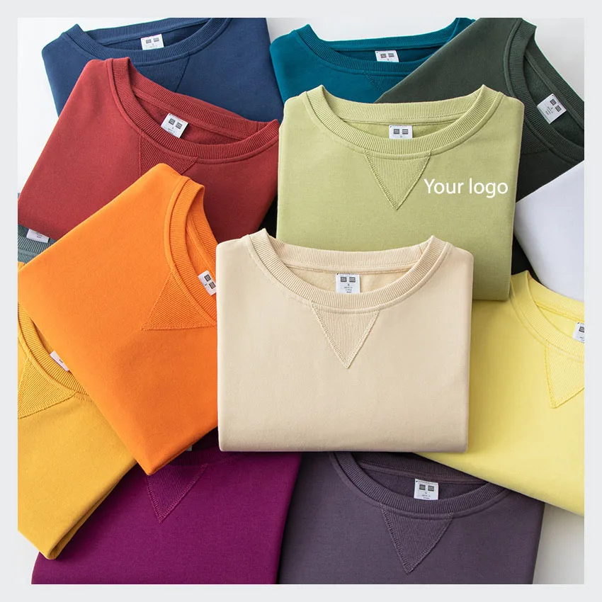 320gsm Wholesale Hoodie High Quality Men Sweater Basic Blank Unisex Custom Crewneck Sweatshirts