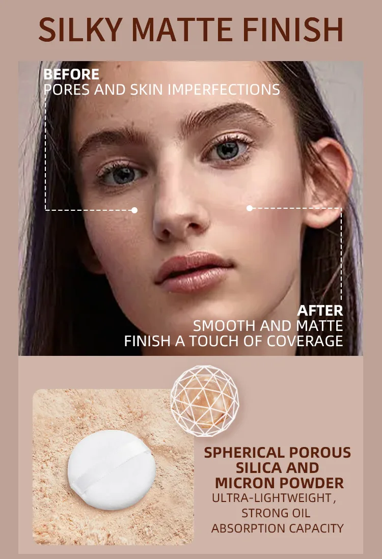 Waterproof Foundation Face Base Makeup Loose Powder Professional Translucent Private Label Loose Setting Powder