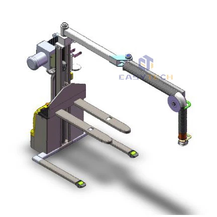 High productivity mobile carton Sack Bag Stacking Vacuum Tube Lifter with crane and arm