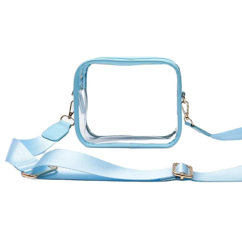 Superior Quality Custom Logo Women See Through PVC Jelly Clear Fanny Pack Clear Stadium Bag Crossbody Bag