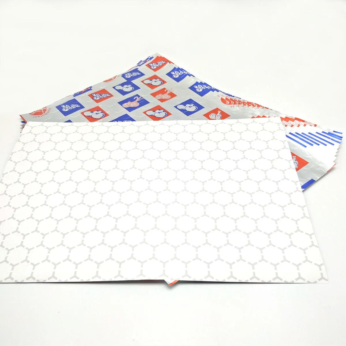 Custom printed food packaging aluminium foil paper foil paper for hamburger wrapping