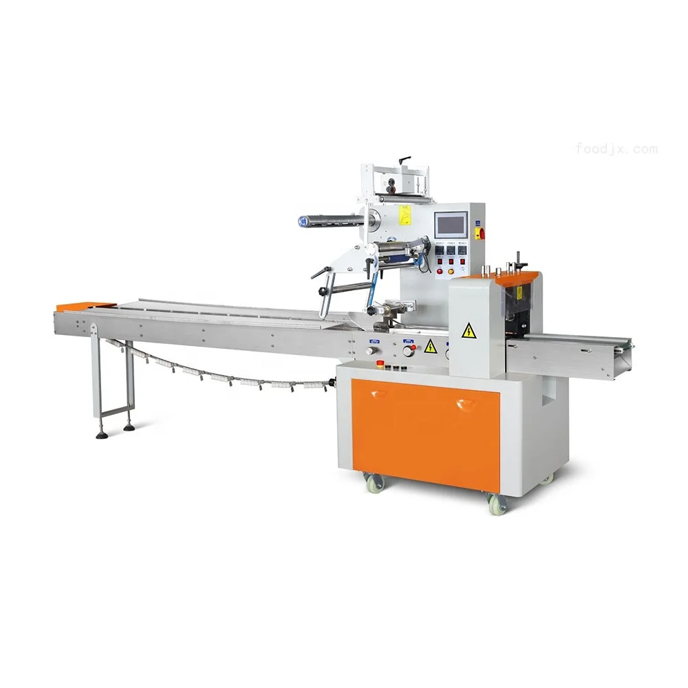 High speed automatic flow bread packing machine / horizontal pillow croissant packing machine