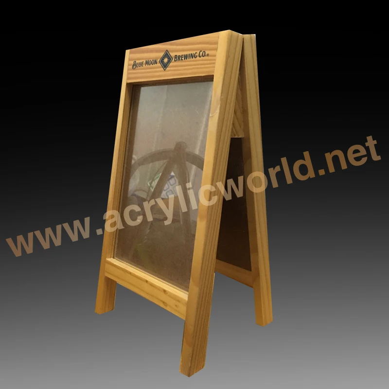 Wood Frame Green Chalkboard A Frame Chalkboard Menu Board Blackboard Chalk PMMA menu holder