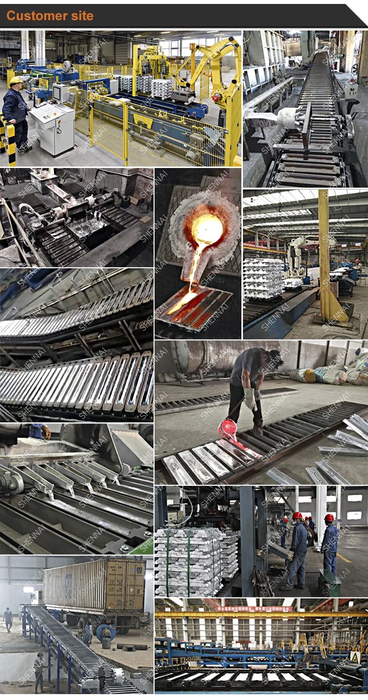 SHENNAI BRAND Aluminum ingots casting production line ingots casting machine