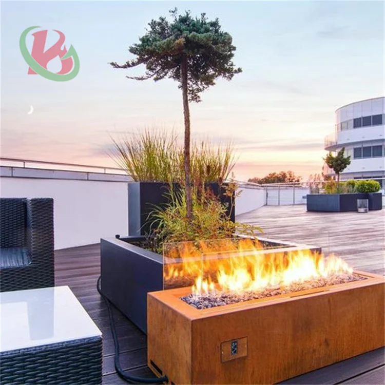 swimming pool heater gas corten steel outdoor gas fire pit for  Garden Decoration