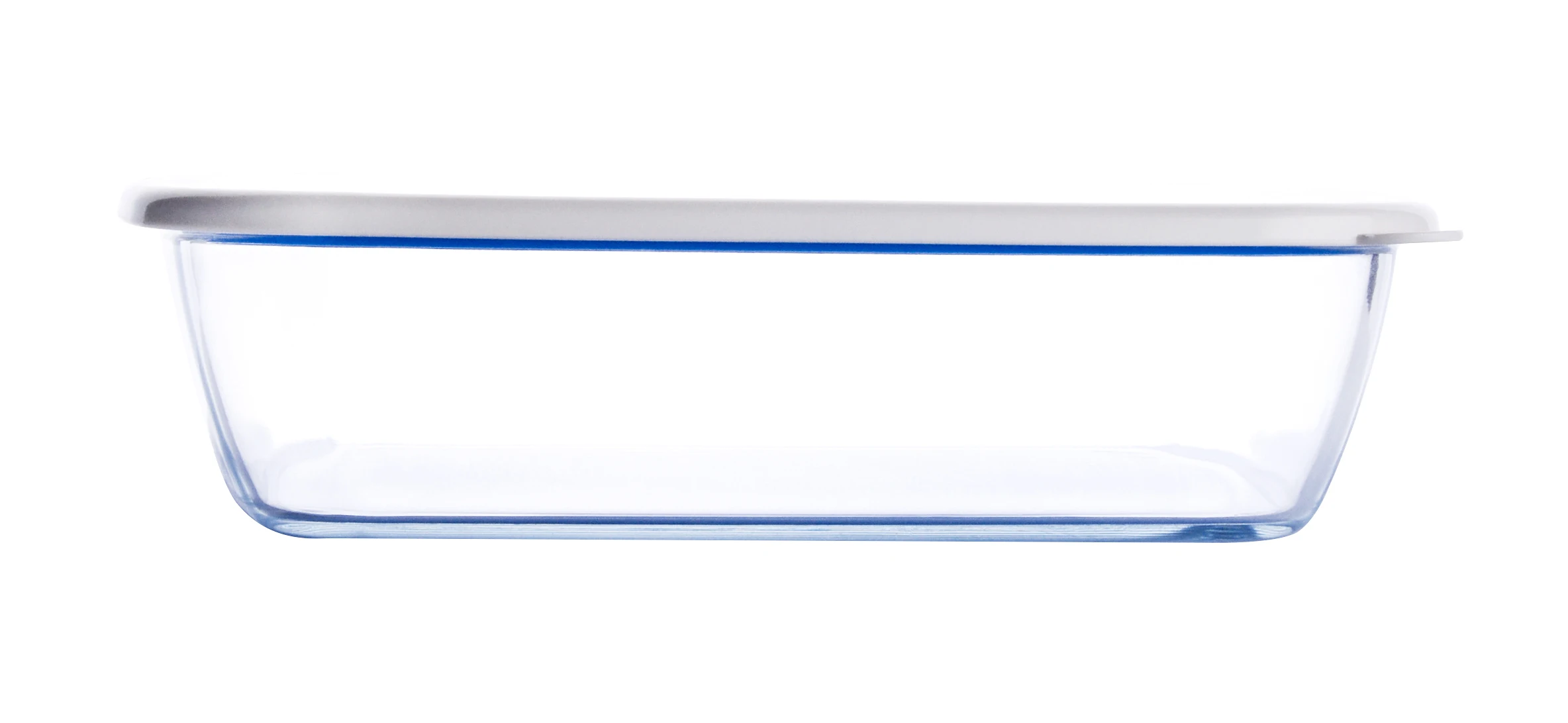 Прозрачное прямоугольное Термостойкое боросиликатное закаленное стекло 3 л для выпечки с пластиковым покрытием без БФА