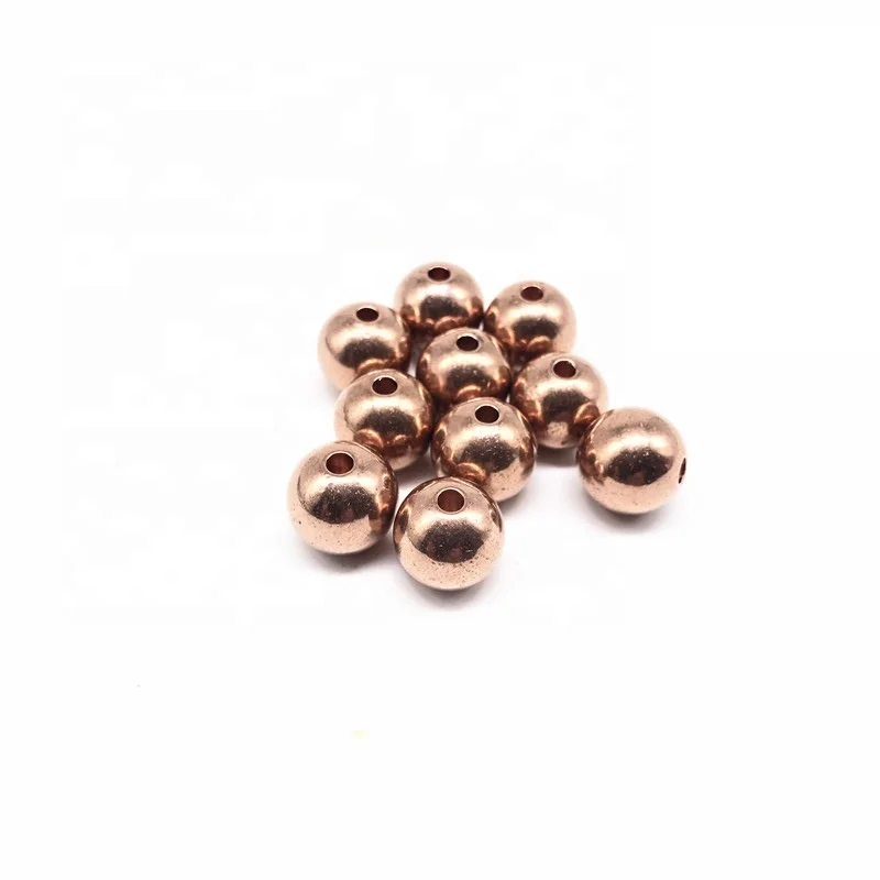 drilled hole copper ball custom hollow thread copper ball drilled copper sphere