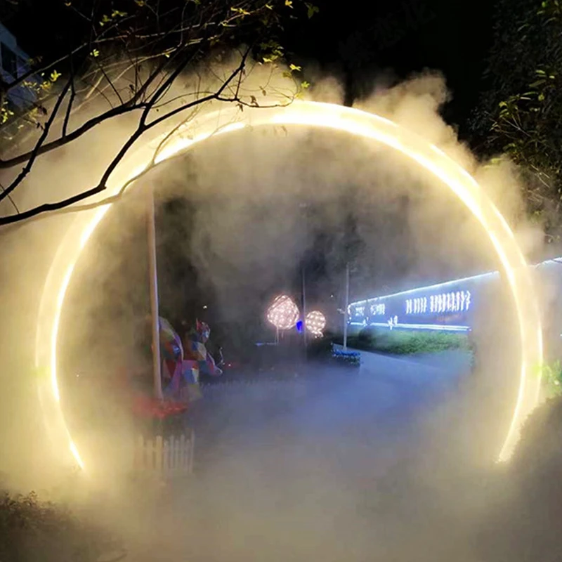 Hot sales outdoor street Arch Decoration 3D Arch Motif Light Water mist arch
