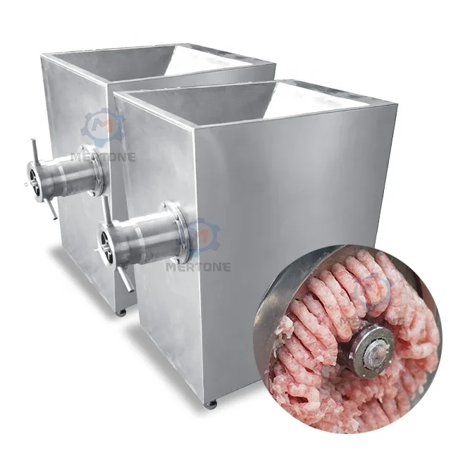 Automatic Industrial Frozen Meat Cutter Grinder