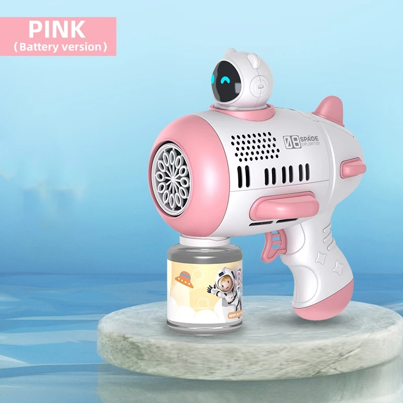 Astronaut Space Bubble Machine LED Bubble Blaster for Toddlers Leak Proof Design Bubble Blower for Parties Birthday