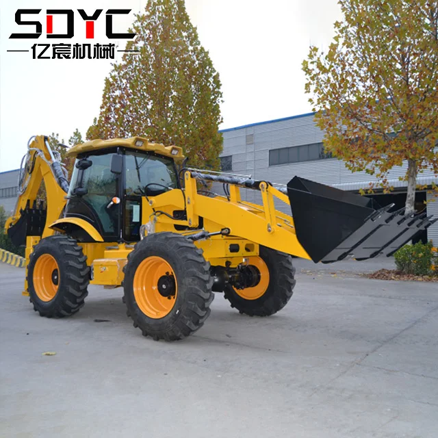 Best Selling SDYC Backhoe Loader Construction Machinery Wheel Backhoe Loader Mini Hydraulic 4WD Backhoe Loader