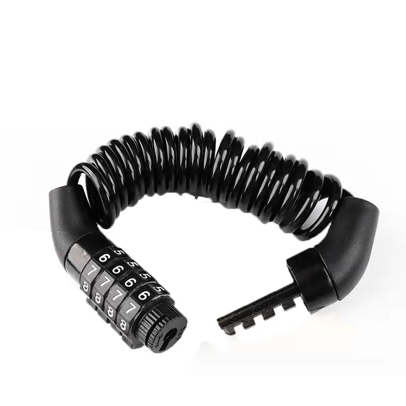Mini Anti-theft Helmet Lock 4 Digit Password Bicycle Lock For Scooter Motorcycles Cycling Portable Bike Cable Lock
