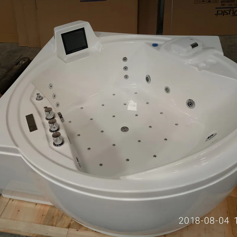 ETL approved 110V60HZ massage bathtub with whirlpool,fridge,TV,with USB