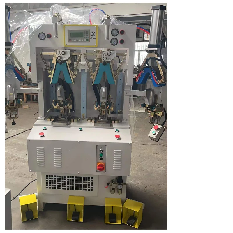 air bag one cold one hot back part heel forming mouldng machine for sport leather shoes