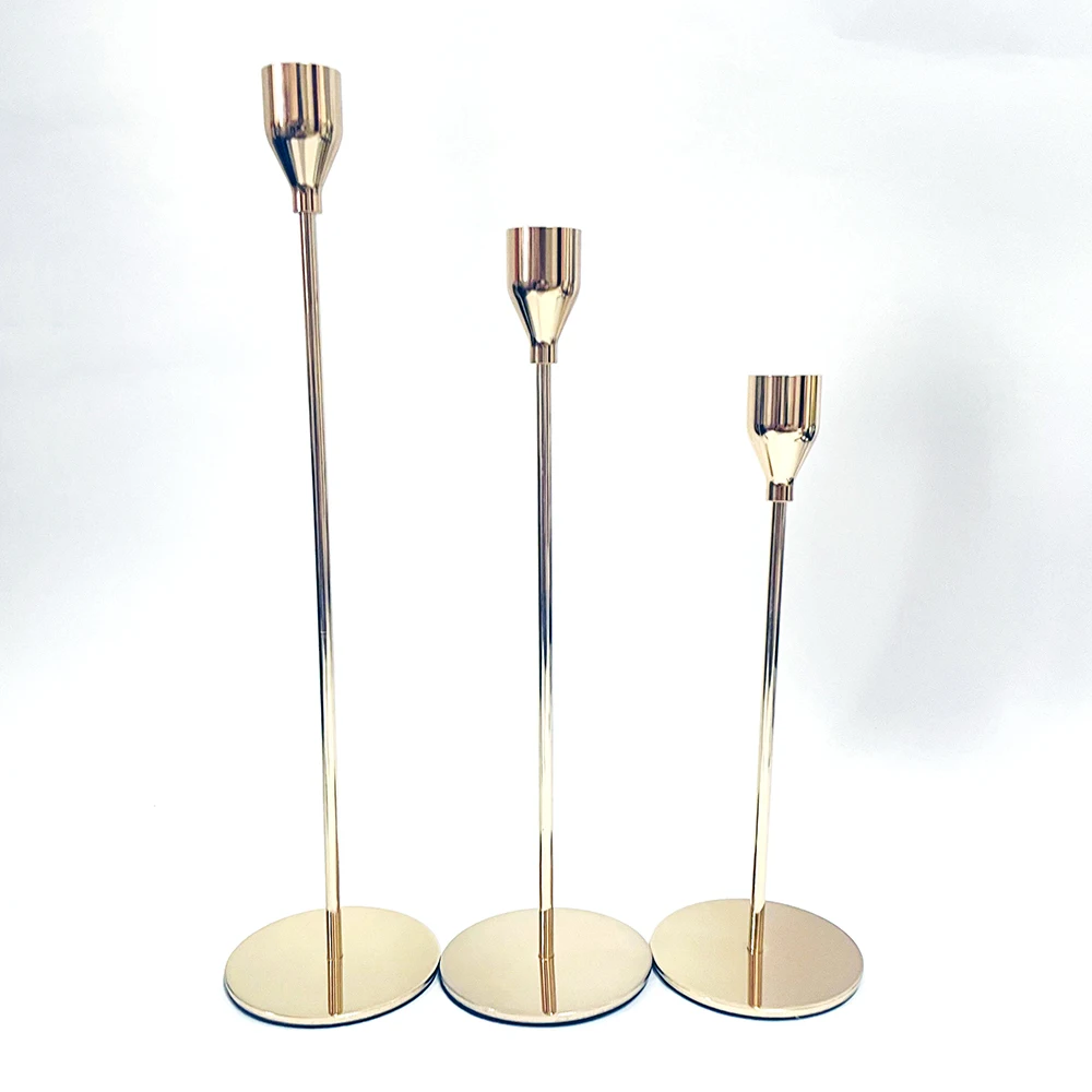 Modern Wedding Decorative Candlesticks Stand Metal Luxury Candle holder for Home Decor