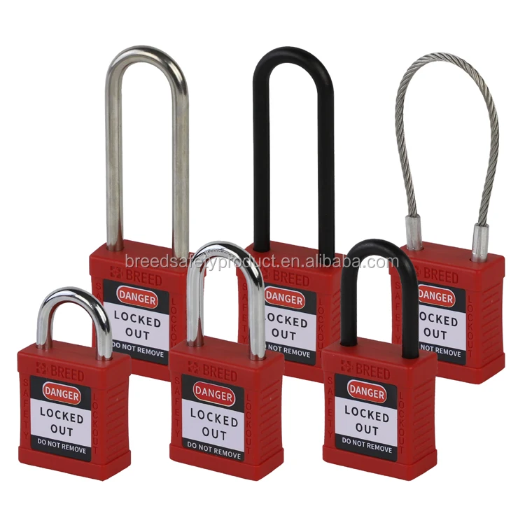 Small Size Industrial Nylon Safety Padlock Manufacturer Mini Insulated Padlocks Keyed Differently G311