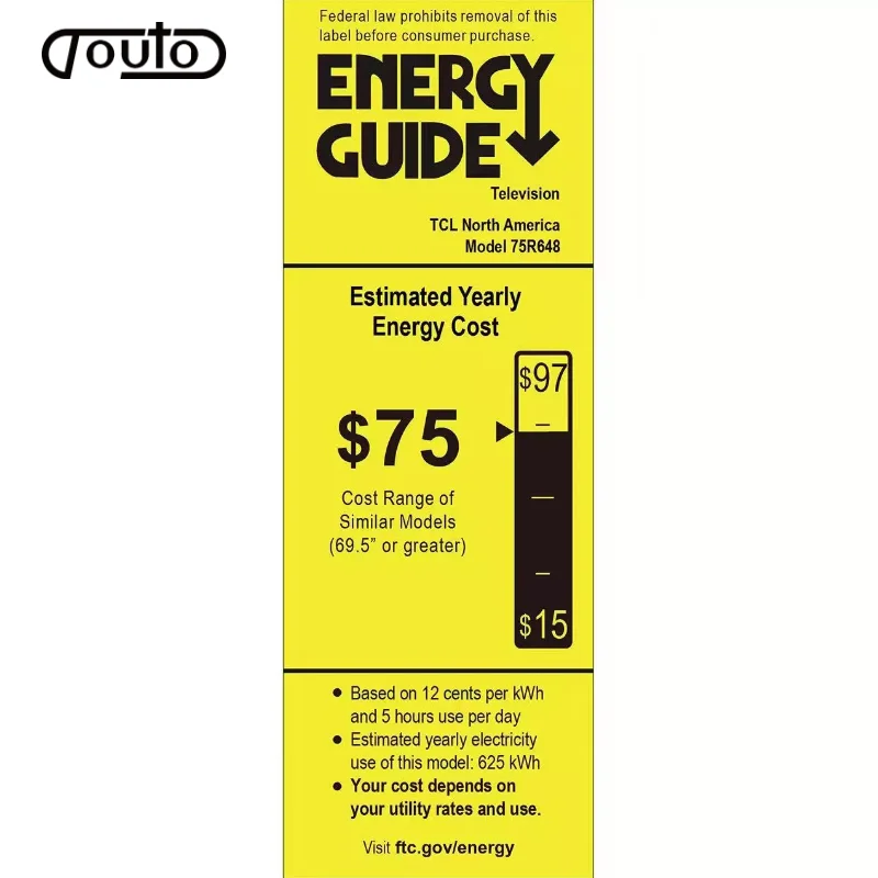 TOUTO   TCLR648 Largest in stock LED smart TV 75R648 QLED 8K miniLED ROKU TV