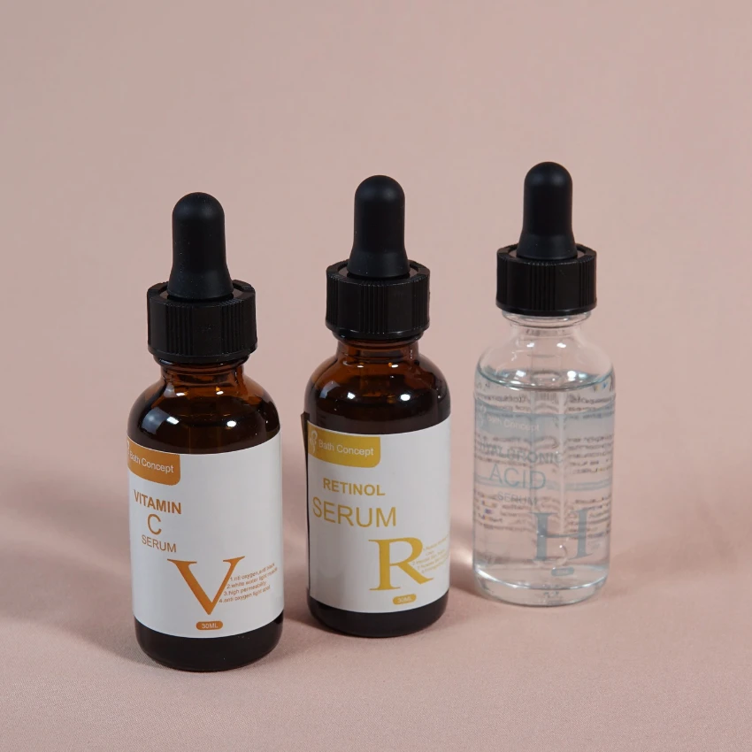 OEM Private Label Customization Facial Serum Vitamin C with Hyaluronic Acid for Face