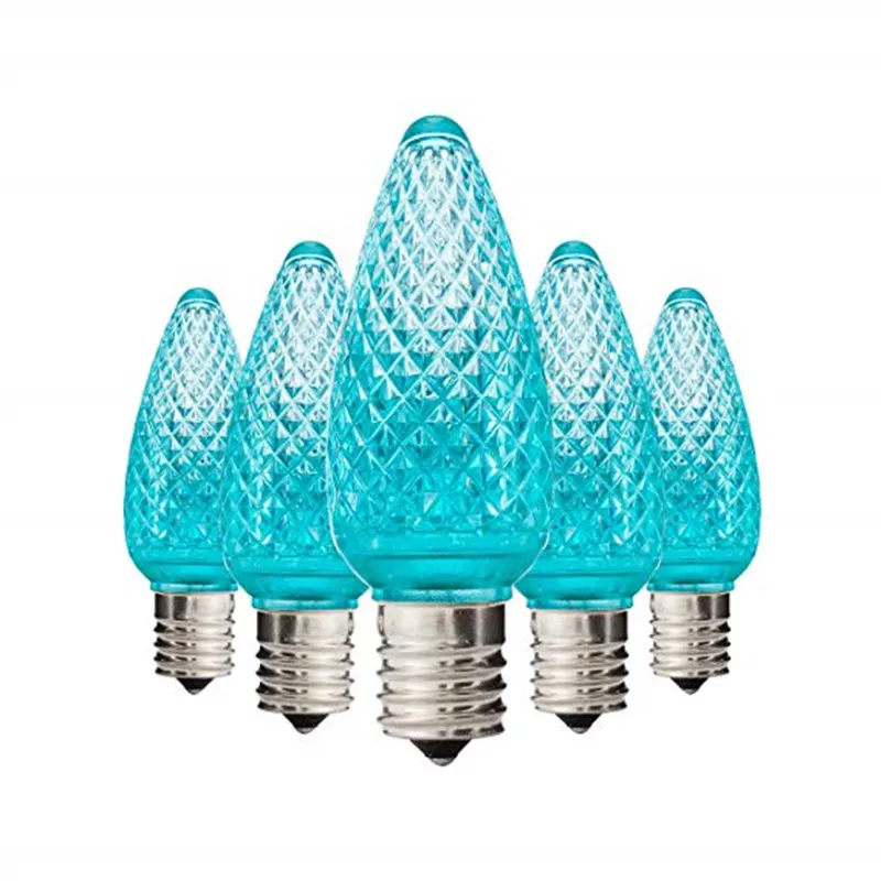 Светодиодные лампочки с бриллиантами сменные рождественские свечи C9 теплый белый Smd в форме клубники E12 Base E17 100 -20 - 60