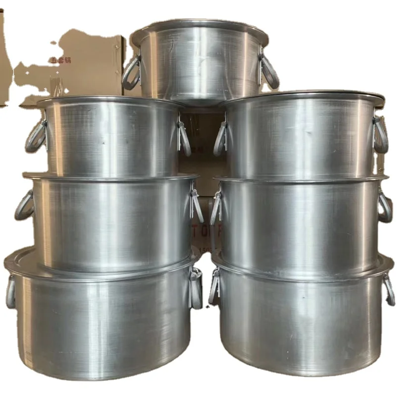 In Stock hot selling thickness 50cm Aluminium Stock cooking pots set large cookware set