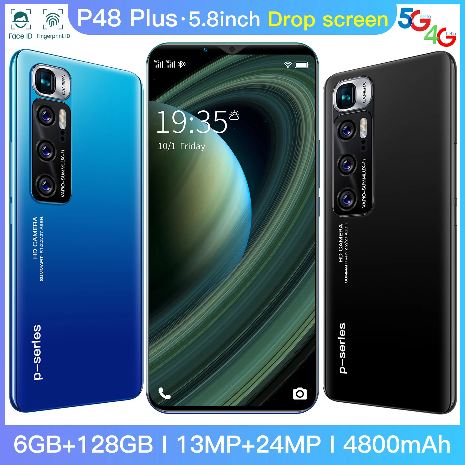  P48 плюс 5 8 дюймов разблокирован смартфон Android 3G мобильный телефон с реальными 512 Мб оперативной памяти + 4 Гб ROM всех языков в розничной