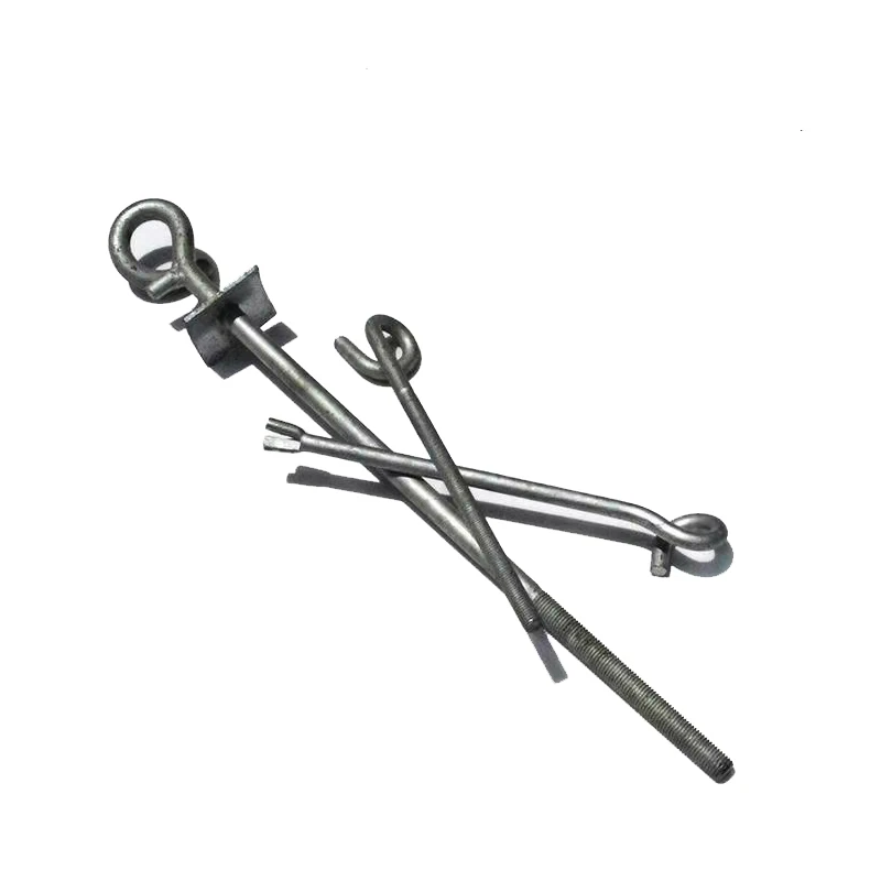 Electrical Power Accessories MV HV Products Hot Dip Galvanized Eye Bolt Pigtail Hook Bolt
