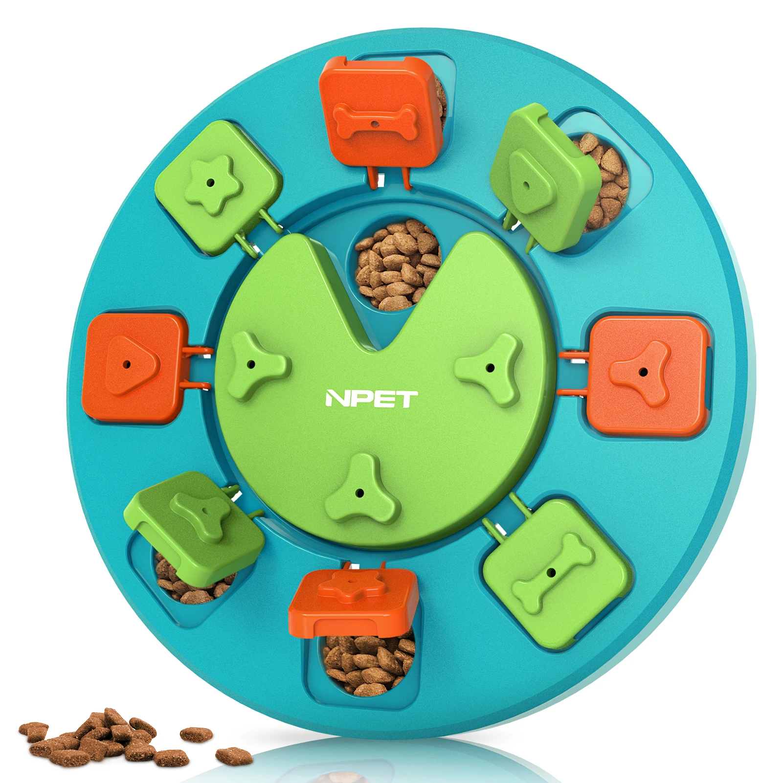 Игрушки-пазлы для собак NPET, игрушки для собак, Интерактивная кормушка-пазл IQ, интерактивная игра-пазл для домашних животных, игрушки для собак level1 IQ, тренировочная кормушка
