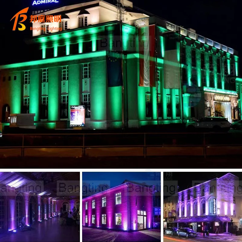 216w DMX RGB Facade Led Wall Washer Spotlight DC24V  Warm White Dimmable Exterior Floodlight Outdoor Landscape Lighting