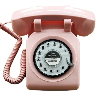 Antique Telephone  Rotary Dial Phone Retro Phone European Quality Vintage Corded Telephones