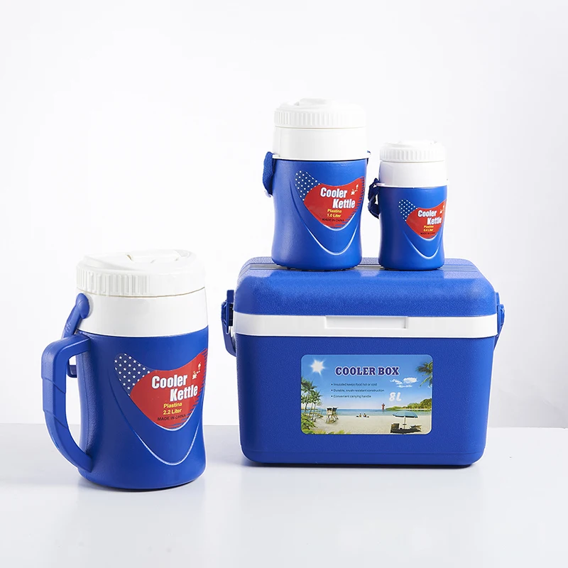 Wholesale Camping Cooler Box Portable  Insulated Reusable Durable BBQ Camping Sports Kettle Set Camping Ice Coolers Boxs Set