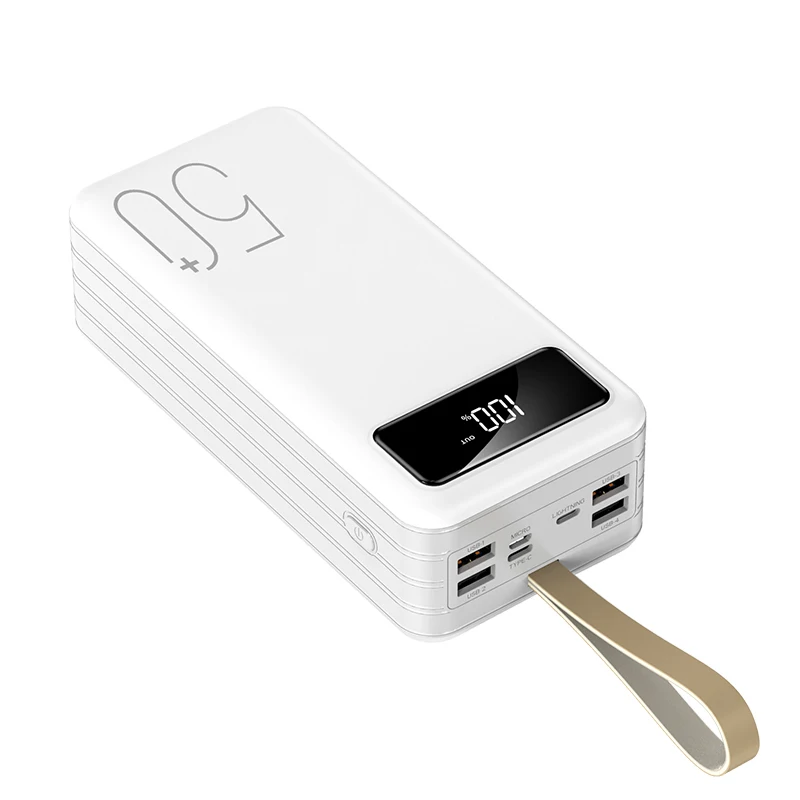 60000mah 2020 Amazon Hot Selling Polymer portability 10000 mah power bank LOGO 50000 mah power bank 80000mah