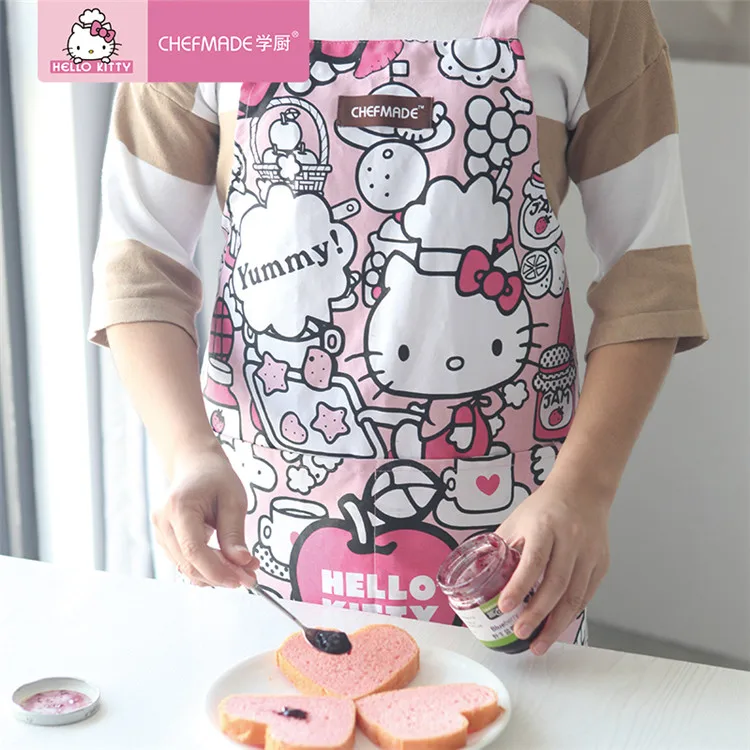 CHEFMADE Professional Kitchen Chef Baking Bread Cake Cooking Pink Soft Pure Cotton Apron