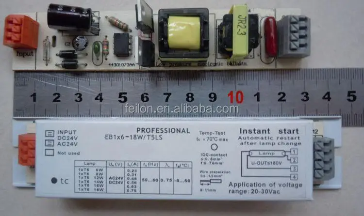 High quality  AC/DC12V/24V electronic ballast factory price 24V fluorescent electric ballast