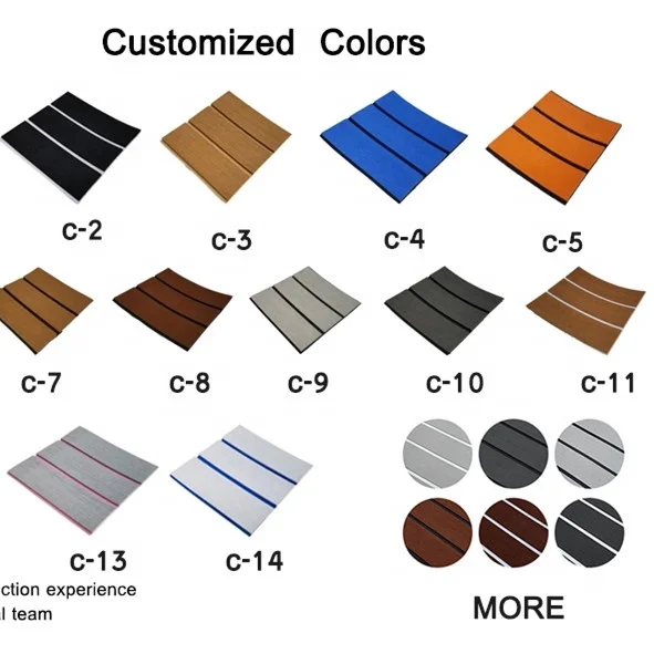Hot Sale Cheaper Price 3m Spray Adhesive Decking Sheet Black Eva Foam Faux Teak Boat Flooring Marine Carpet