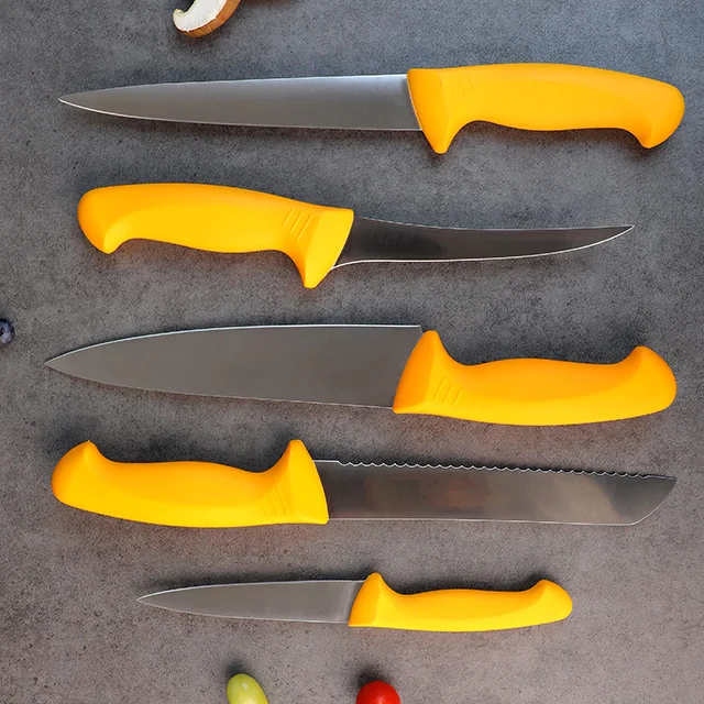 Eco-effective german din 14116 stainless steel Blade and ABS handle kitchen knives set
