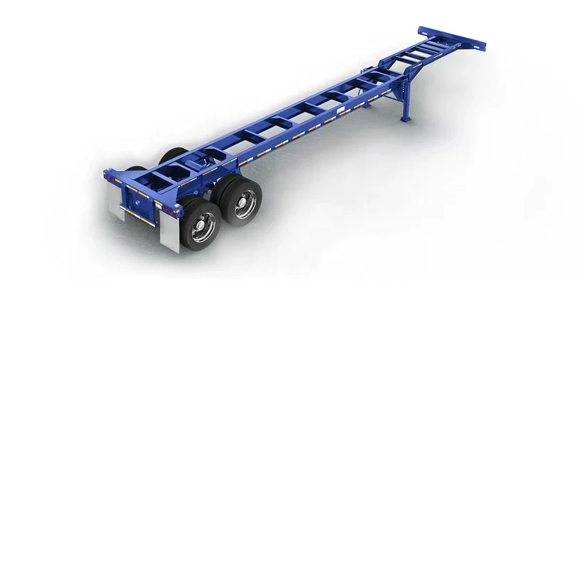 3axles Tri--axles Shipping Container Transport 40ft 20ft 40ton skeleton trailer container chassis for export
