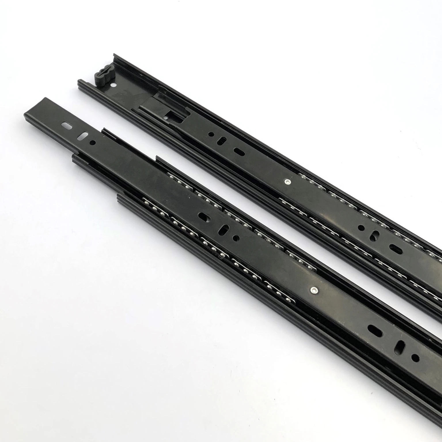 Custom 3 Folding Metal Heavy Duty Drawer Guide Concealed Cabinet Furniture Rails Cheap Push Open Ball Bearing Slides Rail