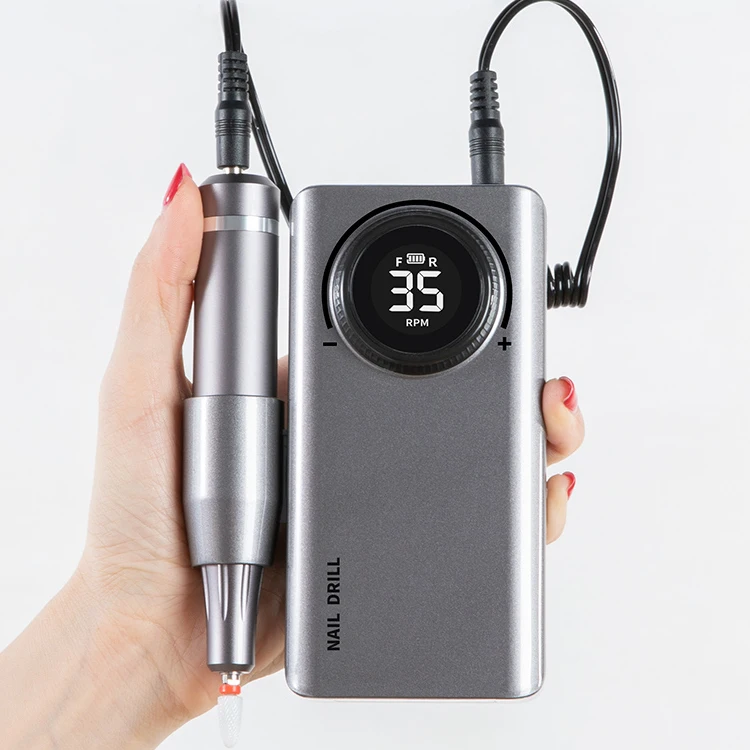Oem/Odm 2023 New Model Rechargeable Cordless E File Professional 35000Rpm Polisher Portable Electric Nail Drill Machine