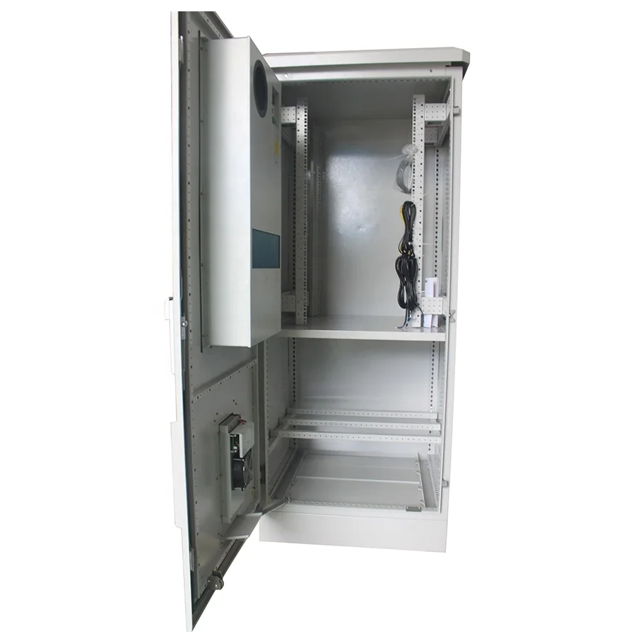 Double Layers Design IP55 Max IP65 Protection Level Single Door AC Telecom 32U Outdoor Cabinet