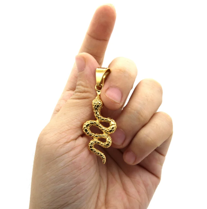 
Stainless Steel 18K Gold Plated Snake Necklace 
