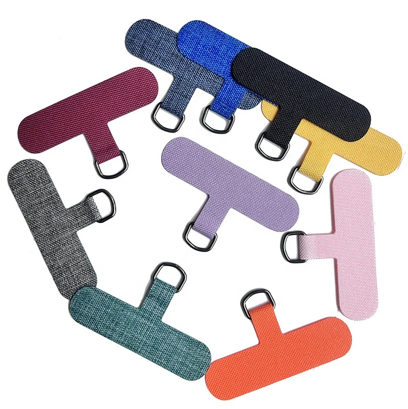 Wholesale high quality nylon mobile phone case patch with metal ring