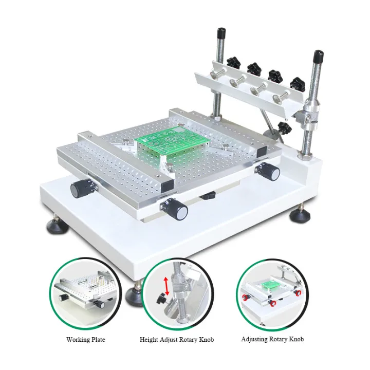 High-precision Manual Solder Paste Printing Station PCB solder paste screen printer machine For Solder paste or red glue print