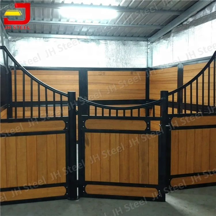 Heavy Duty Prefabricated Equestrian Front Open Construction Horse Stable Panels Stall