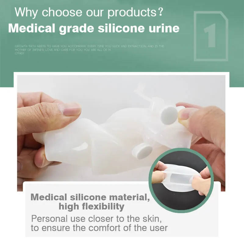 Medical Silicone Urine Collector Bedridden Patient Urinary Incontinence With Urination Catheter Urine Bag Men Women