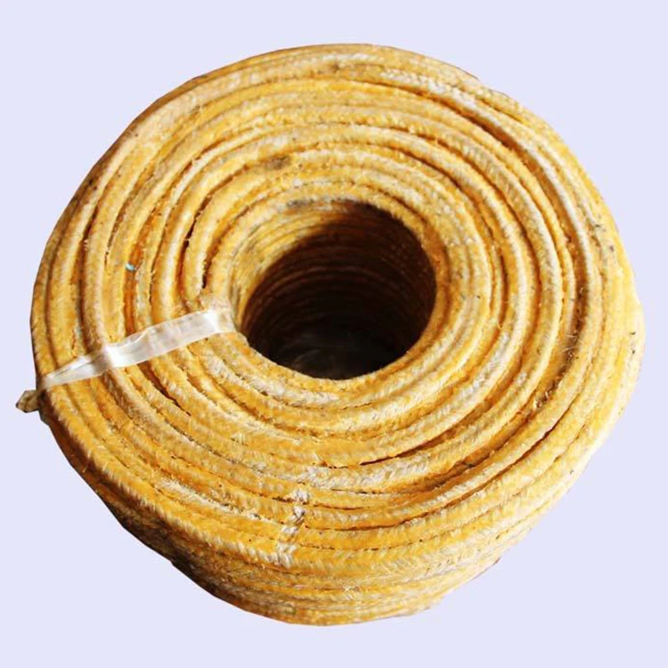 Oil-immersed Cotton Yarn Gland Packing with Grease Yellow Customized High-pressure Braid