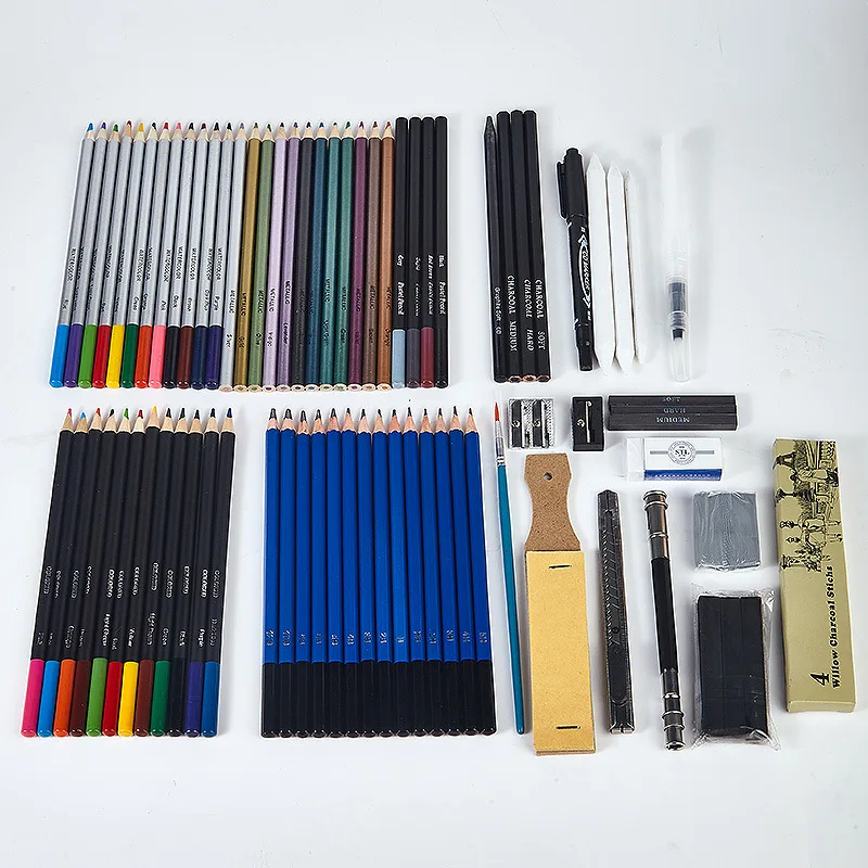 Art Beginners Professional Artists 83 pcs Art Supplies Drawing Kit for Sketching Drawing