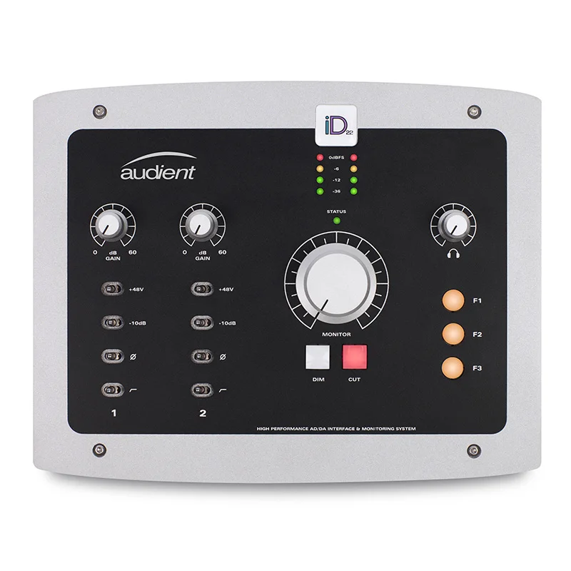 
Audient iD22 Professional Studio Live Recording Guitar JFET D.I USB AD-DA Audio Interface Sound card 