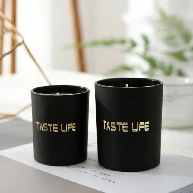 Factory Price Black Bronzed Glass Smokeless Scented Candle for Home Decoration