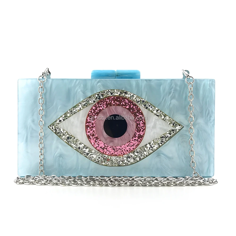 
OC4148-1Wholesale factory evening evil eye custom acrylic clutch 