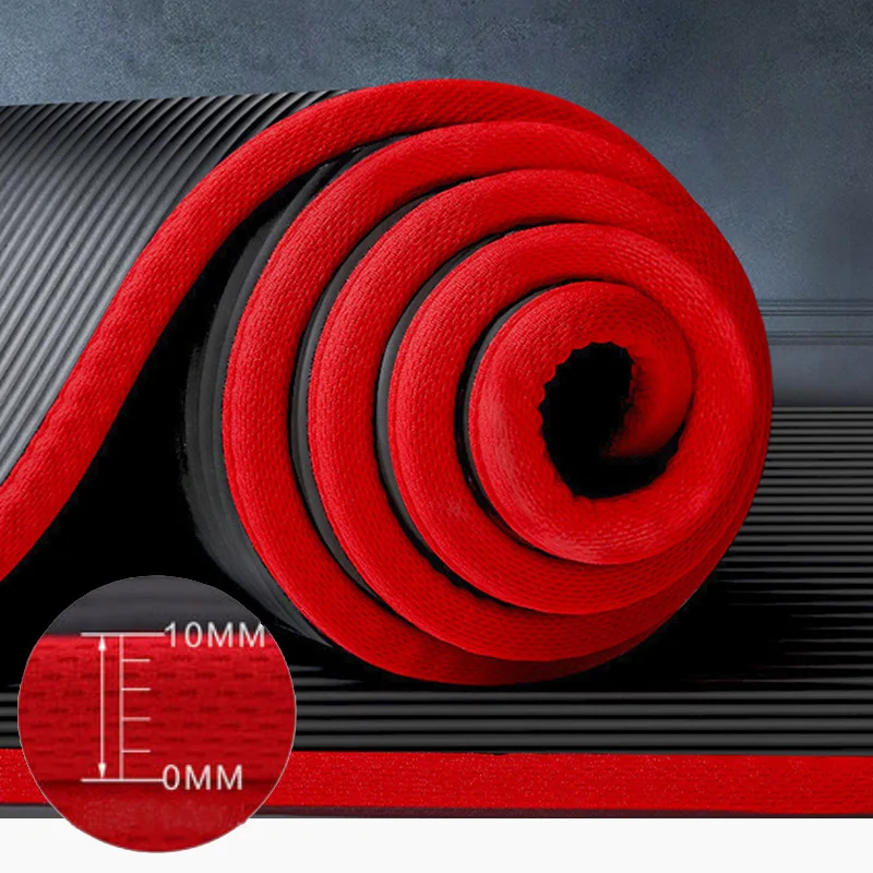 Rubber Fitness Pilates NBR Yoga Mat Custom LOGO Eco-friendly Natural 10mm